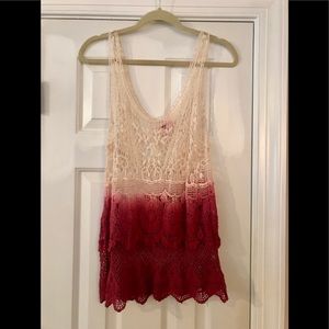 Dolled Up Knit ruffled tank.